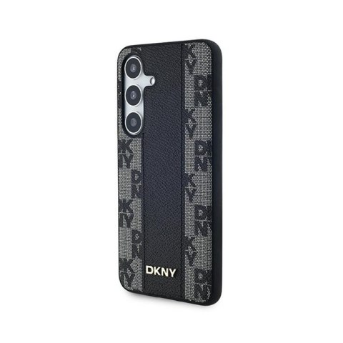 DKNY Leather Checkered Mono Pattern MagSafe - Etui Samsung Galaxy S24+ (czarny) DKNY Leather Checkered Mono Pattern MagSafe - Etui Samsung Galaxy S24+ (czarny)
