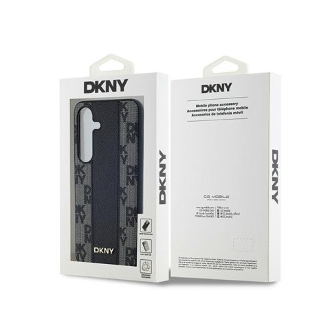DKNY Leather Checkered Mono Pattern MagSafe - Etui Samsung Galaxy S24+ (czarny) DKNY Leather Checkered Mono Pattern MagSafe - Etui Samsung Galaxy S24+ (czarny)