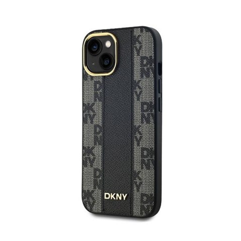DKNY Leather Checkered Mono Pattern MagSafe - Etui iPhone 15 / 14 / 13 (czarny) DKNY Leather Checkered Mono Pattern MagSafe - Etui iPhone 15 / 14 / 13 (czarny)