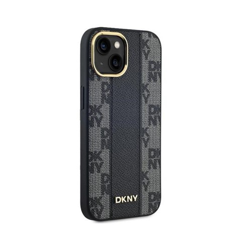 DKNY Leather Checkered Mono Pattern MagSafe - Etui iPhone 15 / 14 / 13 (czarny) DKNY Leather Checkered Mono Pattern MagSafe - Etui iPhone 15 / 14 / 13 (czarny)