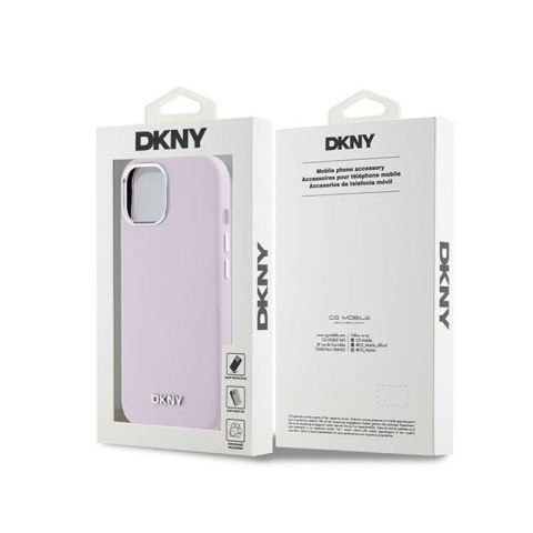 DKNY Liquid Silicone Small Metal Logo MagSafe - Etui iPhone 15 / 14 / 13 (różowy) DKNY Liquid Silicone Small Metal Logo MagSafe - Etui iPhone 15 / 14 / 13 (różowy)