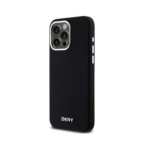 DKNY Liquid Silicone Small Metal Logo MagSafe - Etui iPhone 15 Pro Max (czarny) DKNY Liquid Silicone Small Metal Logo MagSafe - Etui iPhone 15 Pro Max (czarny)