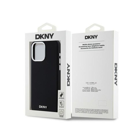 DKNY Liquid Silicone Small Metal Logo MagSafe - Etui iPhone 15 Pro Max (czarny) DKNY Liquid Silicone Small Metal Logo MagSafe - Etui iPhone 15 Pro Max (czarny)