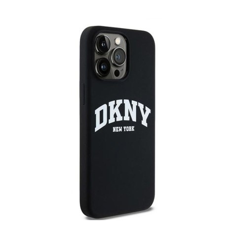 DKNY Liquid Silicone White Printed Logo MagSafe - Etui iPhone 15 Pro Max (czarny) DKNY Liquid Silicone White Printed Logo MagSafe - Etui iPhone 15 Pro Max (czarny)