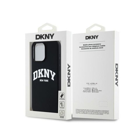 DKNY Liquid Silicone White Printed Logo MagSafe - Etui iPhone 15 Pro Max (czarny) DKNY Liquid Silicone White Printed Logo MagSafe - Etui iPhone 15 Pro Max (czarny)