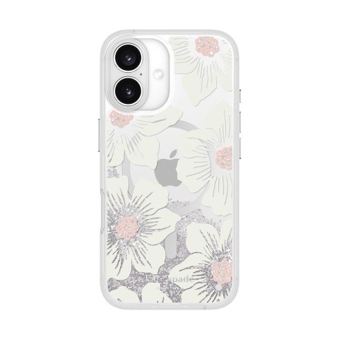 Kate Spade New York Liquid Glitter MagSafe - Etui iPhone 16 (Hollyhock Floral) Kate Spade New York Liquid Glitter MagSafe - Etui iPhone 16 (Hollyhock Floral)
