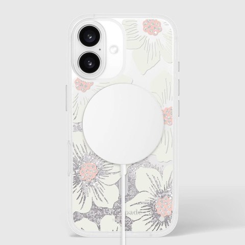 Kate Spade New York Liquid Glitter MagSafe - Etui iPhone 16 (Hollyhock Floral) Kate Spade New York Liquid Glitter MagSafe - Etui iPhone 16 (Hollyhock Floral)
