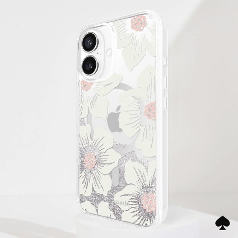 Kate Spade New York Liquid Glitter MagSafe - Etui iPhone 16 (Hollyhock Floral) Kate Spade New York Liquid Glitter MagSafe - Etui iPhone 16 (Hollyhock Floral)