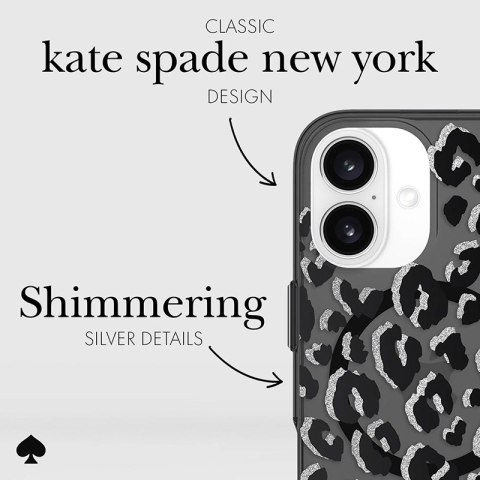 Kate Spade New York Protective MagSafe - Etui iPhone 16 (City Leopard) Kate Spade New York Protective MagSafe - Etui iPhone 16 (City Leopard)