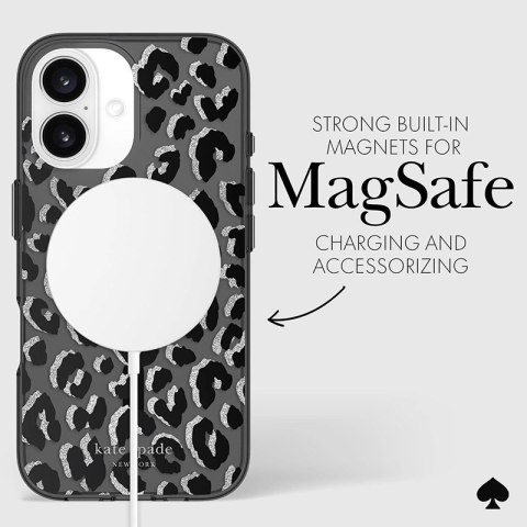 Kate Spade New York Protective MagSafe - Etui iPhone 16 (City Leopard) Kate Spade New York Protective MagSafe - Etui iPhone 16 (City Leopard)