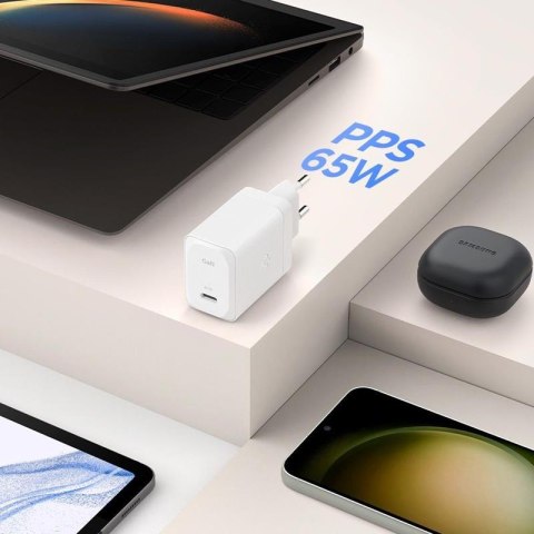 Spigen ArcStation Pro GaN-651 - Ładowarka sieciowa USB-C PD 3.0 PPS 65W + kabel USB-C (Biały) Spigen ArcStation Pro GaN-651 - Ładowarka sieciowa USB-C PD 3.0 PPS 65W + kabel USB-C (Biały)
