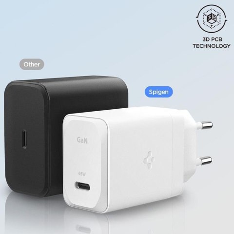 Spigen ArcStation Pro GaN-651 - Ładowarka sieciowa USB-C PD 3.0 PPS 65W + kabel USB-C (Biały) Spigen ArcStation Pro GaN-651 - Ładowarka sieciowa USB-C PD 3.0 PPS 65W + kabel USB-C (Biały)