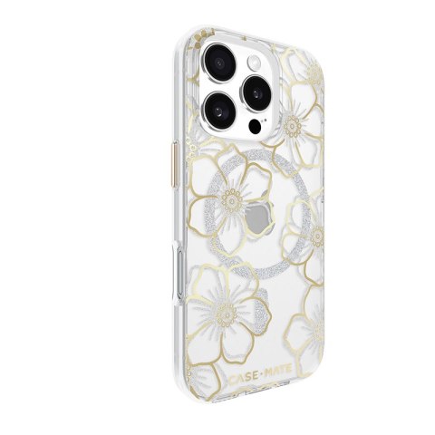 Case-Mate Floral Gems MagSafe - Etui iPhone 16 Pro (Gold) Case-Mate Floral Gems MagSafe - Etui iPhone 16 Pro (Gold)
