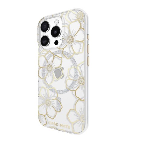 Case-Mate Floral Gems MagSafe - Etui iPhone 16 Pro (Gold) Case-Mate Floral Gems MagSafe - Etui iPhone 16 Pro (Gold)
