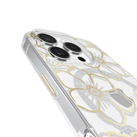 Case-Mate Floral Gems MagSafe - Etui iPhone 16 Pro (Gold) Case-Mate Floral Gems MagSafe - Etui iPhone 16 Pro (Gold)