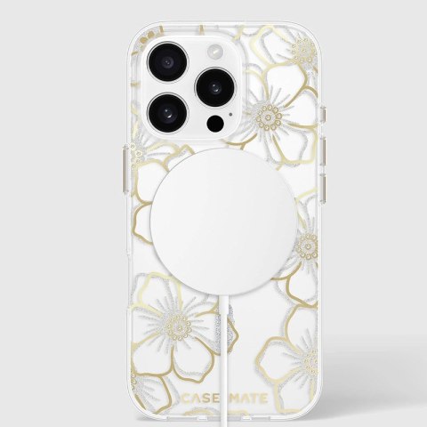 Case-Mate Floral Gems MagSafe - Etui iPhone 16 Pro (Gold) Case-Mate Floral Gems MagSafe - Etui iPhone 16 Pro (Gold)