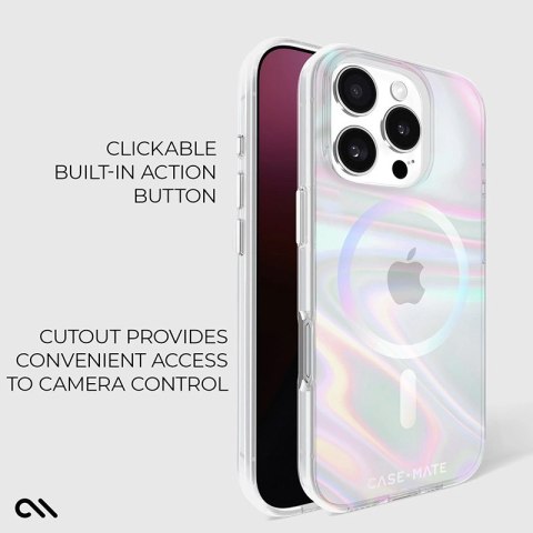 Case-Mate Soap Bubble MagSafe - Etui iPhone 16 Pro (Iridescent) Case-Mate Soap Bubble MagSafe - Etui iPhone 16 Pro (Iridescent)