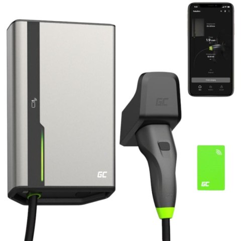 Green Cell - Ładowarka HabuDen Wallbox 22kW 32A 7,5m Typ 2 do ładowania pojazdów elektrycznych EV z aplikacją GC Bluetooth WiFi Green Cell - Ładowarka HabuDen Wallbox 22kW 32A 7,5m Typ 2 do ładowania pojazdów elektrycznych EV z aplikacją GC Bluetooth WiFi