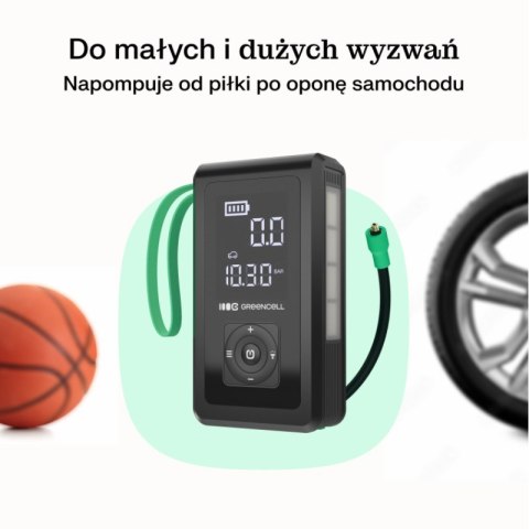 Green Cell - PowerBoost Air Car Jump Starter / Rozrusznik / Latarka / Powerbank do samochodu z kompresorem 8000mAh 1000A Green Cell - PowerBoost Air Car Jump Starter / Rozrusznik / Latarka / Powerbank do samochodu z kompresorem 8000mAh 1000A
