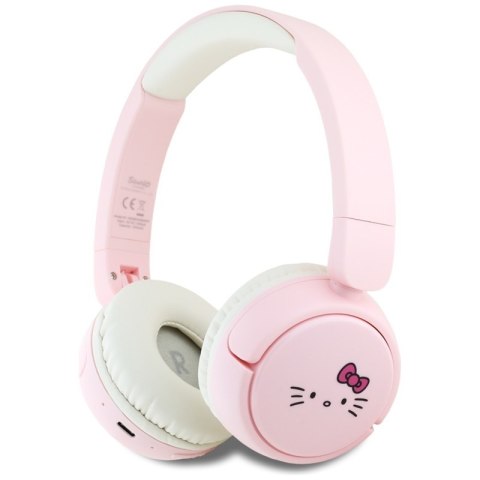 Hello Kitty Face Logo - Bezprzewodowe słuchawki nauszne Bluetooth V5.3 (różowy) Hello Kitty Face Logo - Bezprzewodowe słuchawki nauszne Bluetooth V5.3 (różowy)