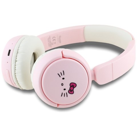 Hello Kitty Face Logo - Bezprzewodowe słuchawki nauszne Bluetooth V5.3 (różowy) Hello Kitty Face Logo - Bezprzewodowe słuchawki nauszne Bluetooth V5.3 (różowy)