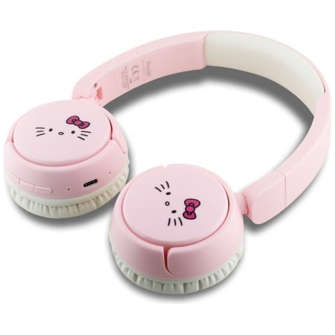 Hello Kitty Face Logo - Bezprzewodowe słuchawki nauszne Bluetooth V5.3 (różowy) Hello Kitty Face Logo - Bezprzewodowe słuchawki nauszne Bluetooth V5.3 (różowy)