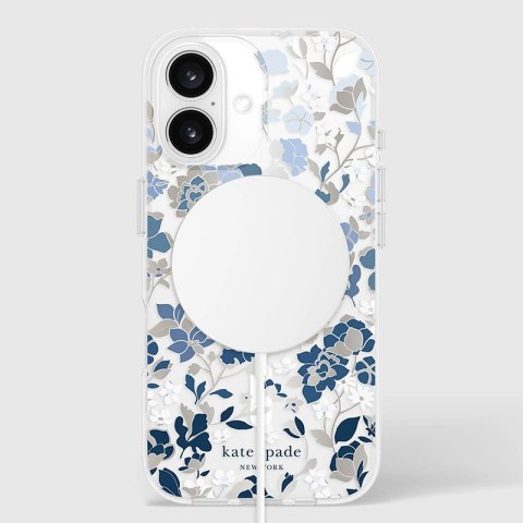 Kate Spade New York Protective Gems MagSafe - Etui iPhone 16 (Flowerbed Blue) Kate Spade New York Protective Gems MagSafe - Etui iPhone 16 (Flowerbed Blue)