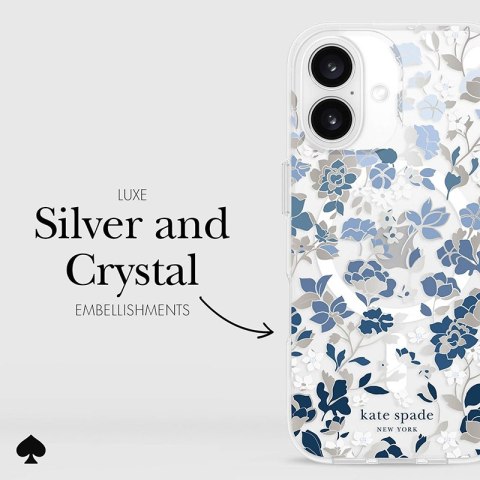 Kate Spade New York Protective Gems MagSafe - Etui iPhone 16 (Flowerbed Blue) Kate Spade New York Protective Gems MagSafe - Etui iPhone 16 (Flowerbed Blue)