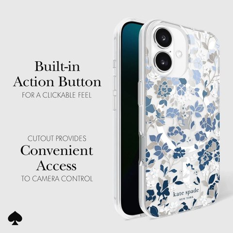 Kate Spade New York Protective Gems MagSafe - Etui iPhone 16 (Flowerbed Blue) Kate Spade New York Protective Gems MagSafe - Etui iPhone 16 (Flowerbed Blue)