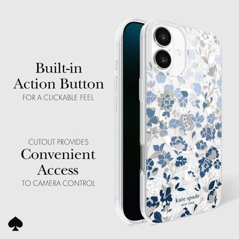 Kate Spade New York Protective Gems MagSafe - Etui iPhone 16 Plus (Flowerbed Blue) Kate Spade New York Protective Gems MagSafe - Etui iPhone 16 Plus (Flowerbed Blue)