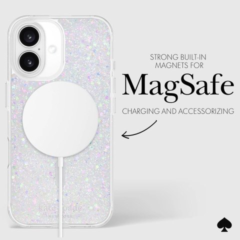 Kate Spade New York Protective MagSafe - Etui iPhone 16 (Chunky Glitter) Kate Spade New York Protective MagSafe - Etui iPhone 16 (Chunky Glitter)