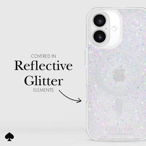 Kate Spade New York Protective MagSafe - Etui iPhone 16 (Chunky Glitter) Kate Spade New York Protective MagSafe - Etui iPhone 16 (Chunky Glitter)