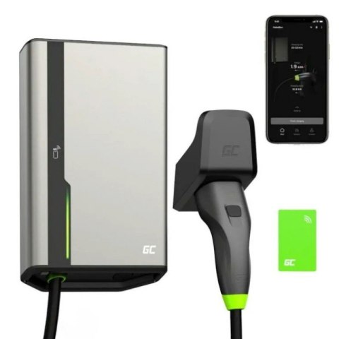 Green Cell - Ładowarka HabuDen Wallbox 22kW 32A 5m Typ 2 do ładowania pojazdów elektrycznych EV z aplikacją GC Bluetooth WiFi NF Green Cell - Ładowarka HabuDen Wallbox 22kW 32A 5m Typ 2 do ładowania pojazdów elektrycznych EV z aplikacją GC Bluetooth WiFi NF