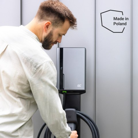 Green Cell - Ładowarka HabuDen Wallbox 22kW 32A 5m Typ 2 do ładowania pojazdów elektrycznych EV z aplikacją GC Bluetooth WiFi NF Green Cell - Ładowarka HabuDen Wallbox 22kW 32A 5m Typ 2 do ładowania pojazdów elektrycznych EV z aplikacją GC Bluetooth WiFi NF
