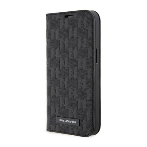 Karl Lagerfeld Booktype Saffiano Monogram - Etui iPhone 14 Pro (Czarny)