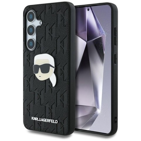 Karl Lagerfeld Leather Monogram Pin Logo Karl Head - Etui Samsung Galaxy S25 (czarny) Karl Lagerfeld Leather Monogram Pin Logo Karl Head - Etui Samsung Galaxy S25 (czarny)