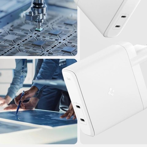 Spigen ArcStation Pro GaN-1402 - Ładowarka sieciowa 2x USB-C 140W (Biały) Spigen ArcStation Pro GaN-1402 - Ładowarka sieciowa 2x USB-C 140W (Biały)