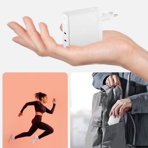 Spigen ArcStation Pro GaN-1402 - Ładowarka sieciowa 2x USB-C 140W (Biały) Spigen ArcStation Pro GaN-1402 - Ładowarka sieciowa 2x USB-C 140W (Biały)