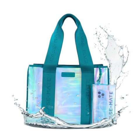 Case-Mate Large Travel Tote Bag - Wodoodporna torba na ramię z etui na telefon (Emerald Blue Soap Bubble) Case-Mate Large Travel Tote Bag - Wodoodporna torba na ramię z etui na telefon (Emerald Blue Soap Bubble)