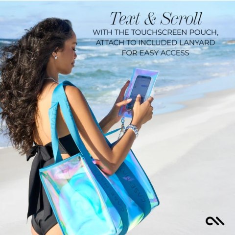Case-Mate Large Travel Tote Bag - Wodoodporna torba na ramię z etui na telefon (Emerald Blue Soap Bubble) Case-Mate Large Travel Tote Bag - Wodoodporna torba na ramię z etui na telefon (Emerald Blue Soap Bubble)