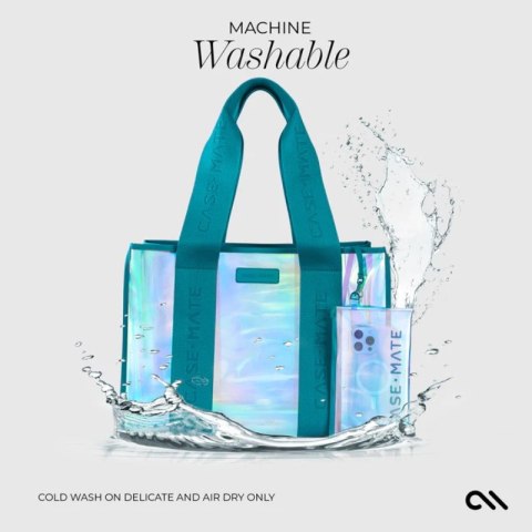 Case-Mate Large Travel Tote Bag - Wodoodporna torba na ramię z etui na telefon (Emerald Blue Soap Bubble) Case-Mate Large Travel Tote Bag - Wodoodporna torba na ramię z etui na telefon (Emerald Blue Soap Bubble)