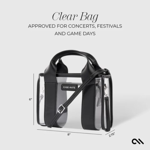 Case-Mate Micro Tote Bag - Wodoodporna torba na ramię (Midnight Black/Clear) Case-Mate Micro Tote Bag - Wodoodporna torba na ramię (Midnight Black/Clear)
