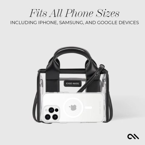 Case-Mate Micro Tote Bag - Wodoodporna torba na ramię (Midnight Black/Clear) Case-Mate Micro Tote Bag - Wodoodporna torba na ramię (Midnight Black/Clear)
