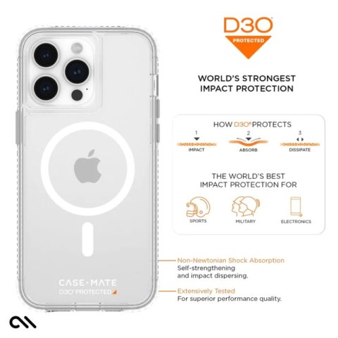 Case-Mate Ultra Tough Plus D3O MagSafe - Etui iPhone 15 Pro Max (Clear) Case-Mate Ultra Tough Plus D3O MagSafe - Etui iPhone 15 Pro Max (Clear)