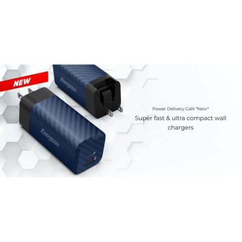 Energizer Ultimate - Ładowarka sieciowa podróżna Multiplug EU / UK / US GaN USB-C & USB-A 65W PD (Srebrny) Energizer Ultimate - Ładowarka sieciowa podróżna Multiplug EU / UK / US GaN USB-C & USB-A 65W PD (Srebrny)