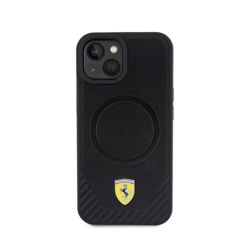 Ferrari Carbon Metal Logo MagSafe - Etui iPhone 15 (czarny) Ferrari Carbon Metal Logo MagSafe - Etui iPhone 15 (czarny)