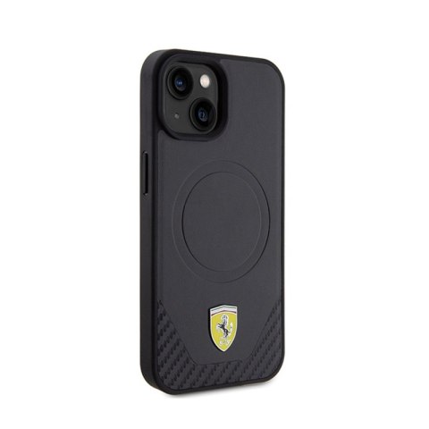 Ferrari Carbon Metal Logo MagSafe - Etui iPhone 15 (czarny) Ferrari Carbon Metal Logo MagSafe - Etui iPhone 15 (czarny)