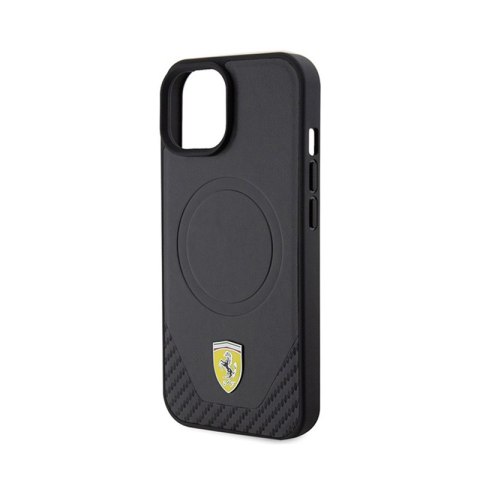 Ferrari Carbon Metal Logo MagSafe - Etui iPhone 15 (czarny) Ferrari Carbon Metal Logo MagSafe - Etui iPhone 15 (czarny)