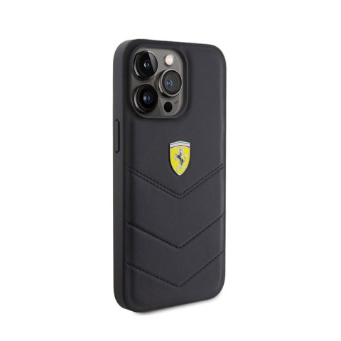 Ferrari Quilted Metal Logo - Etui iPhone 15 Pro Max (czarny) Ferrari Quilted Metal Logo - Etui iPhone 15 Pro Max (czarny)