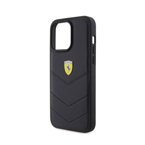 Ferrari Quilted Metal Logo - Etui iPhone 15 Pro Max (czarny) Ferrari Quilted Metal Logo - Etui iPhone 15 Pro Max (czarny)